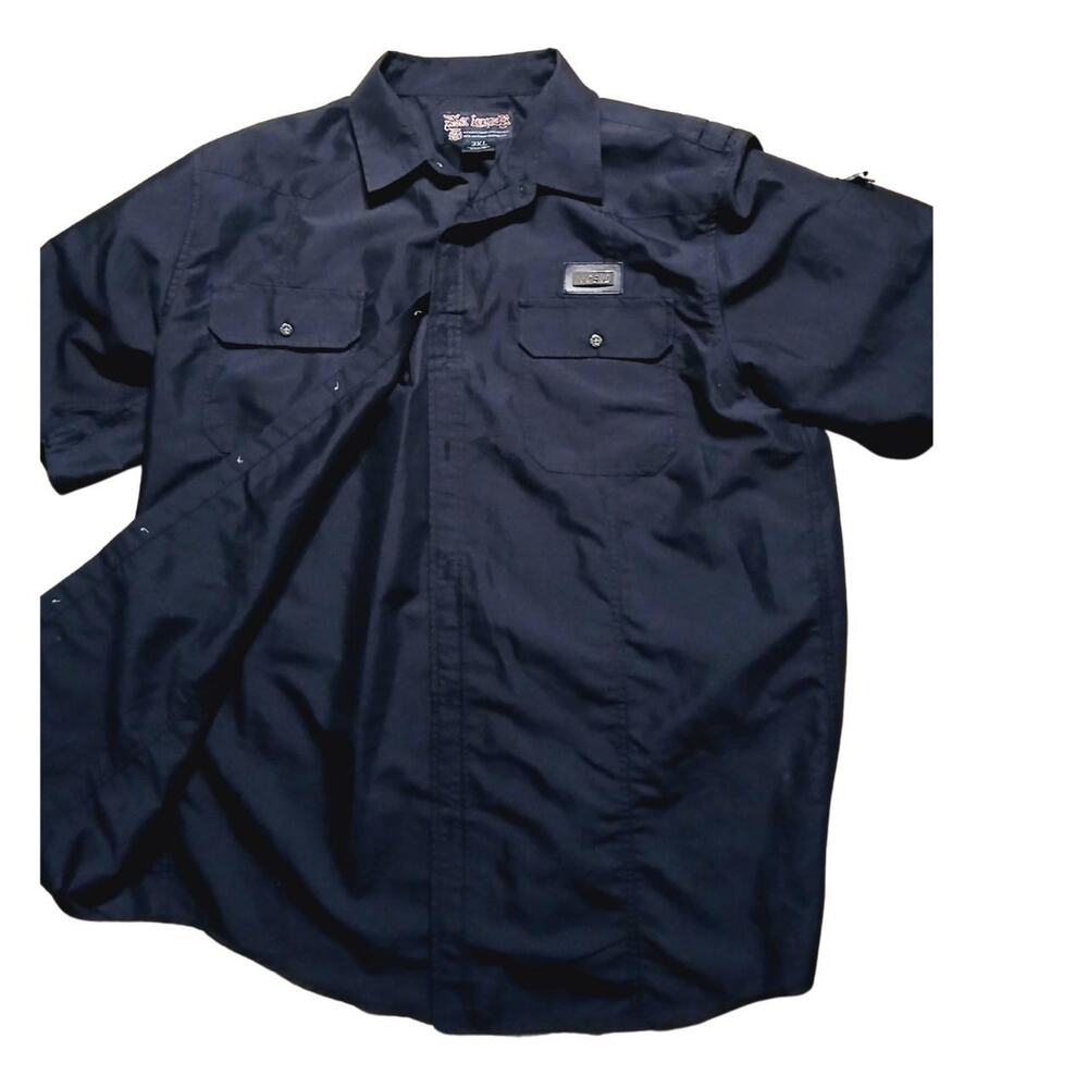 Mens Black, Short Sleeve, Dress Shirt by Blac Lacque